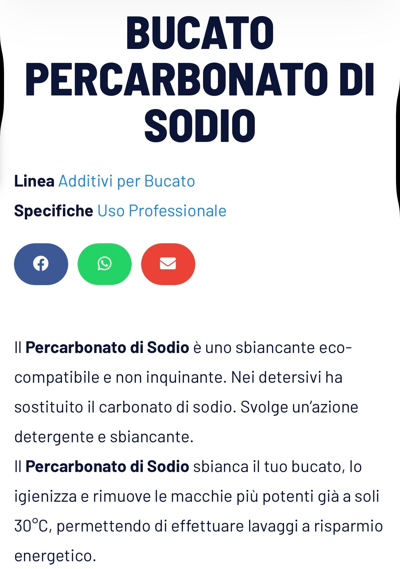 ADDITIVO PERCARBONATO DI SODIO 7,00€ AL KG
