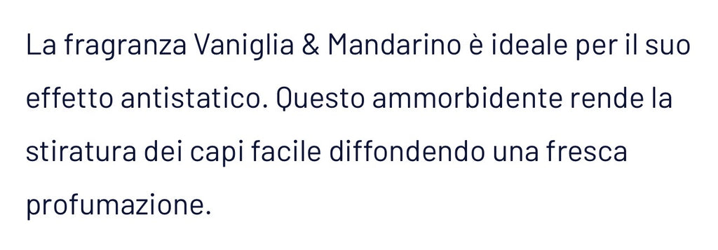 AMMORBIDENTE VANIGLIA E MANDARINO 1,90 al kg