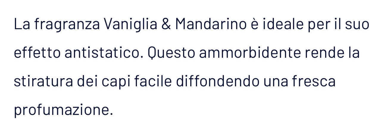 AMMORBIDENTE VANIGLIA E MANDARINO 1,90 al kg