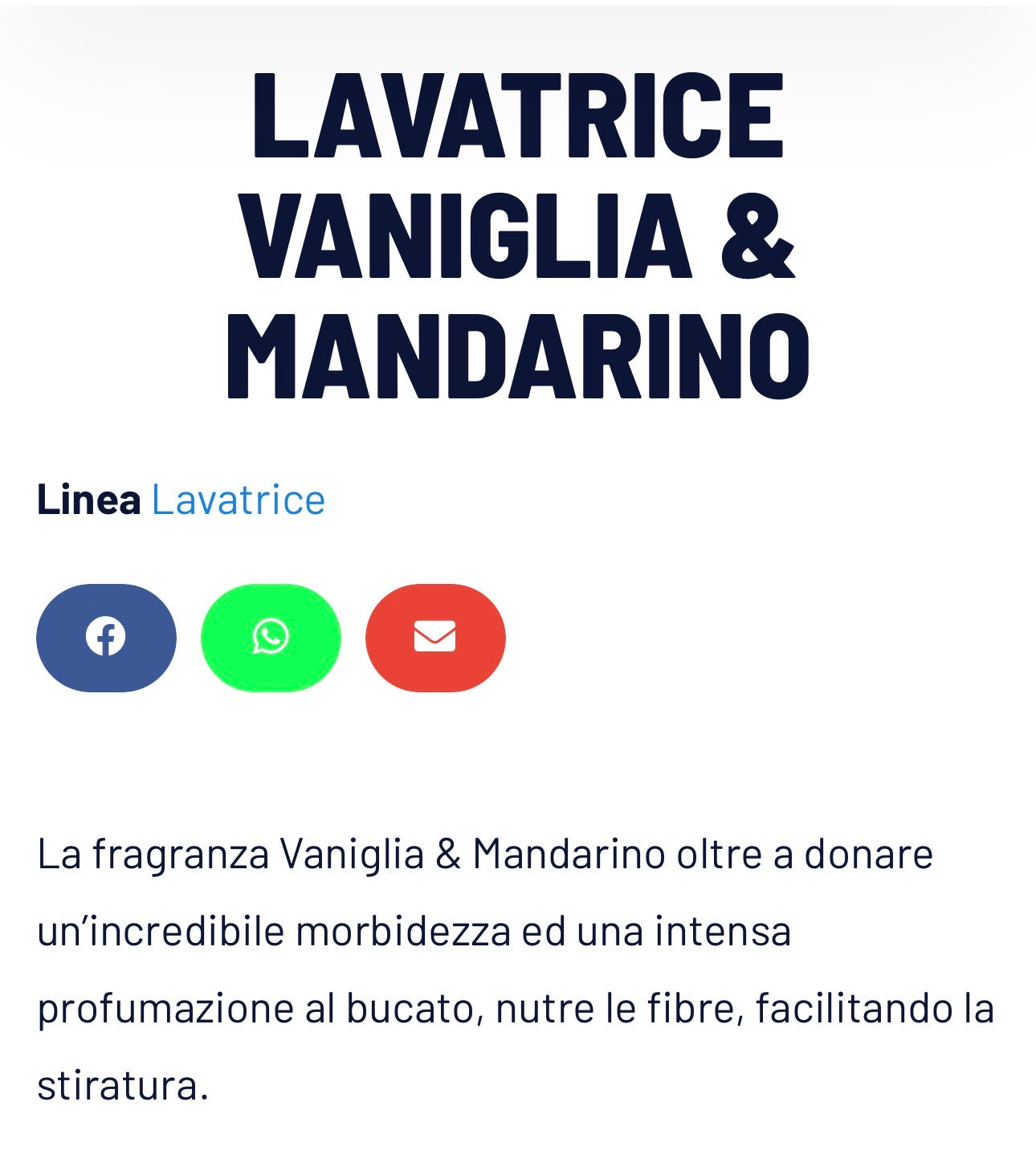 DETERSIVO VANIGLIA E MANDARINO 2,10€ AL KG