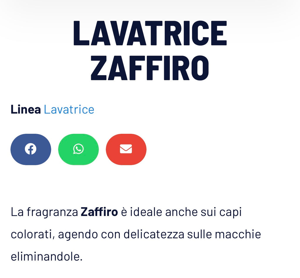 DETERSIVO ZAFFIRO 2,10€ AL KG