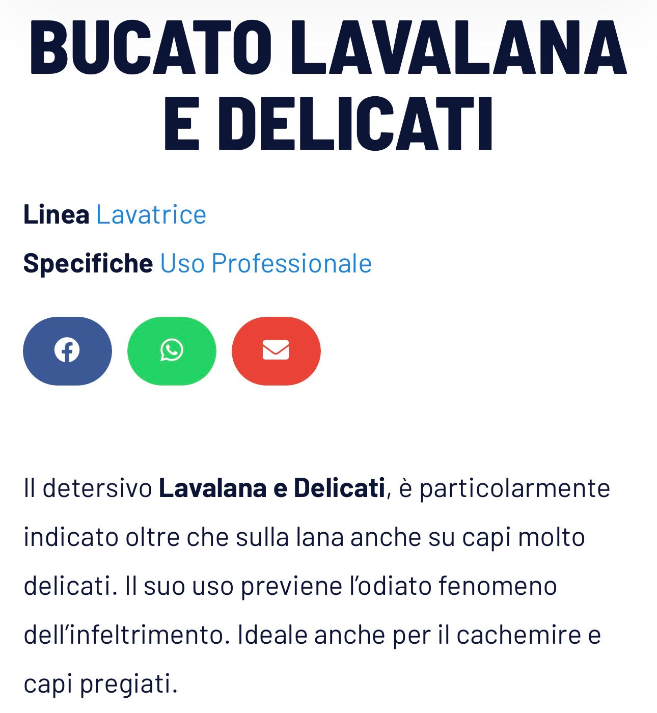 LAVA LANA E DELICATI 3,00€ AL KG