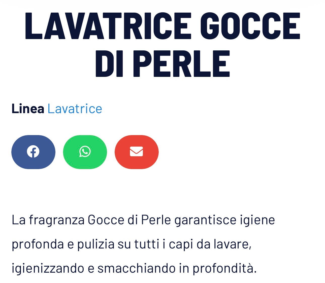 DETERSIVO GOCCE DI PERLA 2,10 AL KG