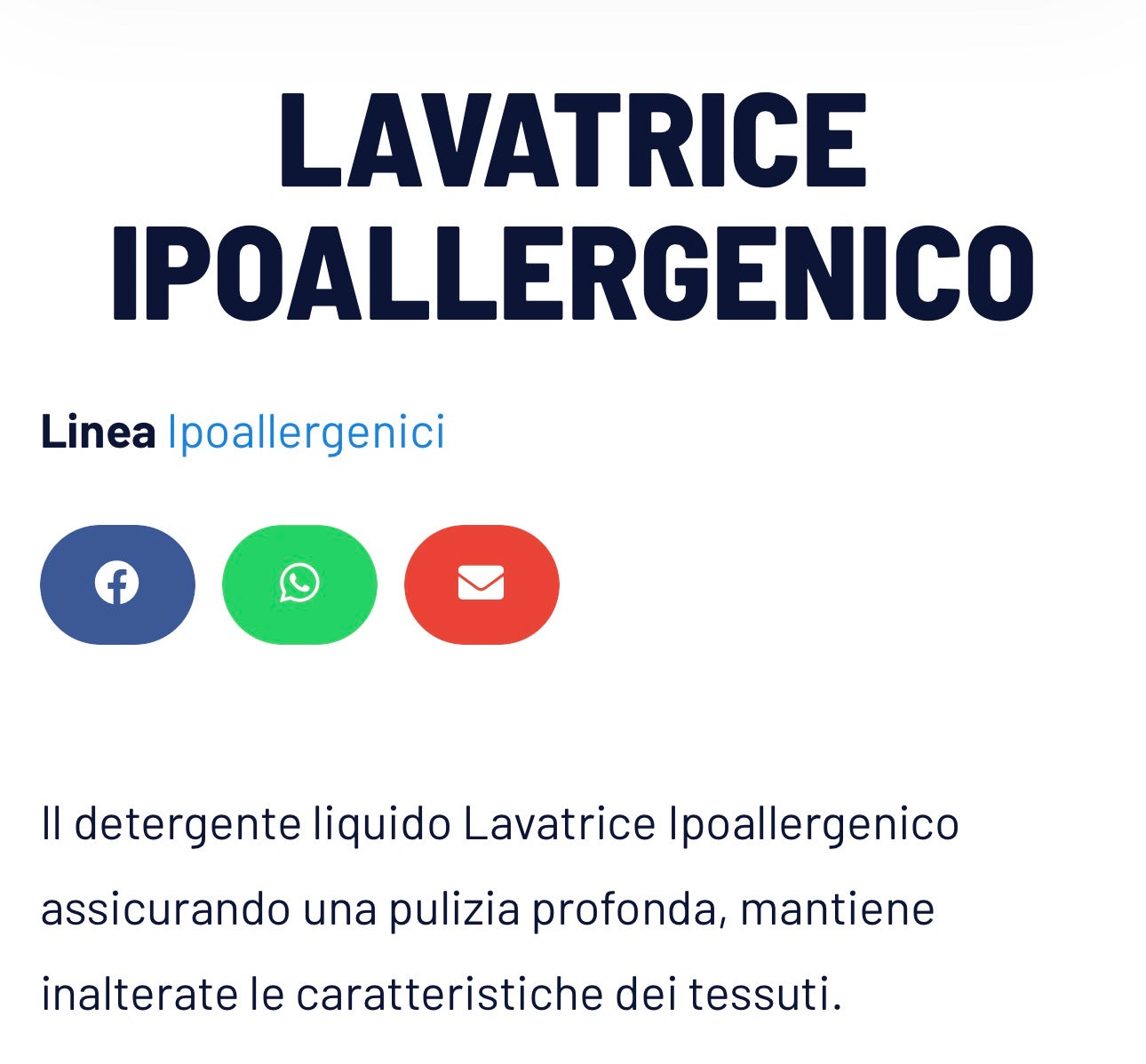 DETERSIVO IPOALLERGENICO 2,20 AL KG